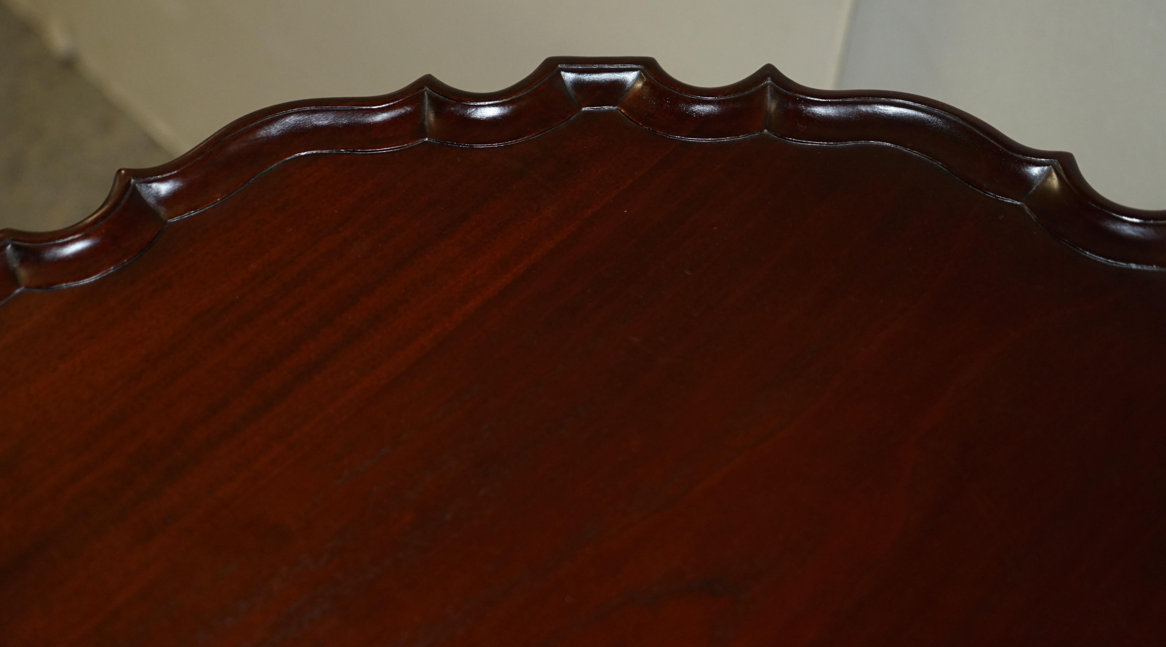 Georgian Style Hardwood Tilt Top Tripod Table With Claw & Ball Feet For Sale 9