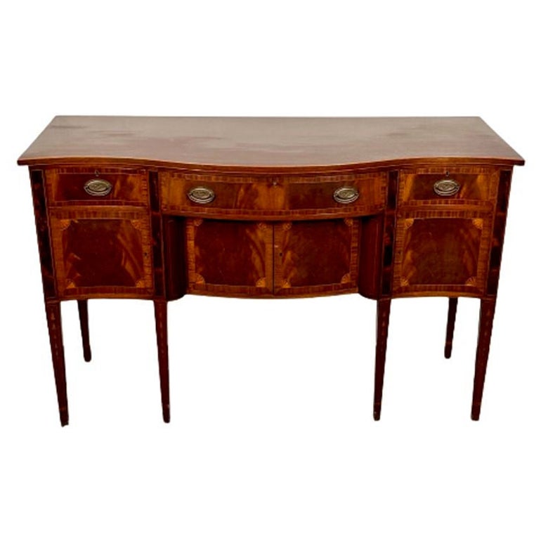 Georgian Style Hepplewhite Mahogany Cabinetmaker Sideboard, Documentation, 1931