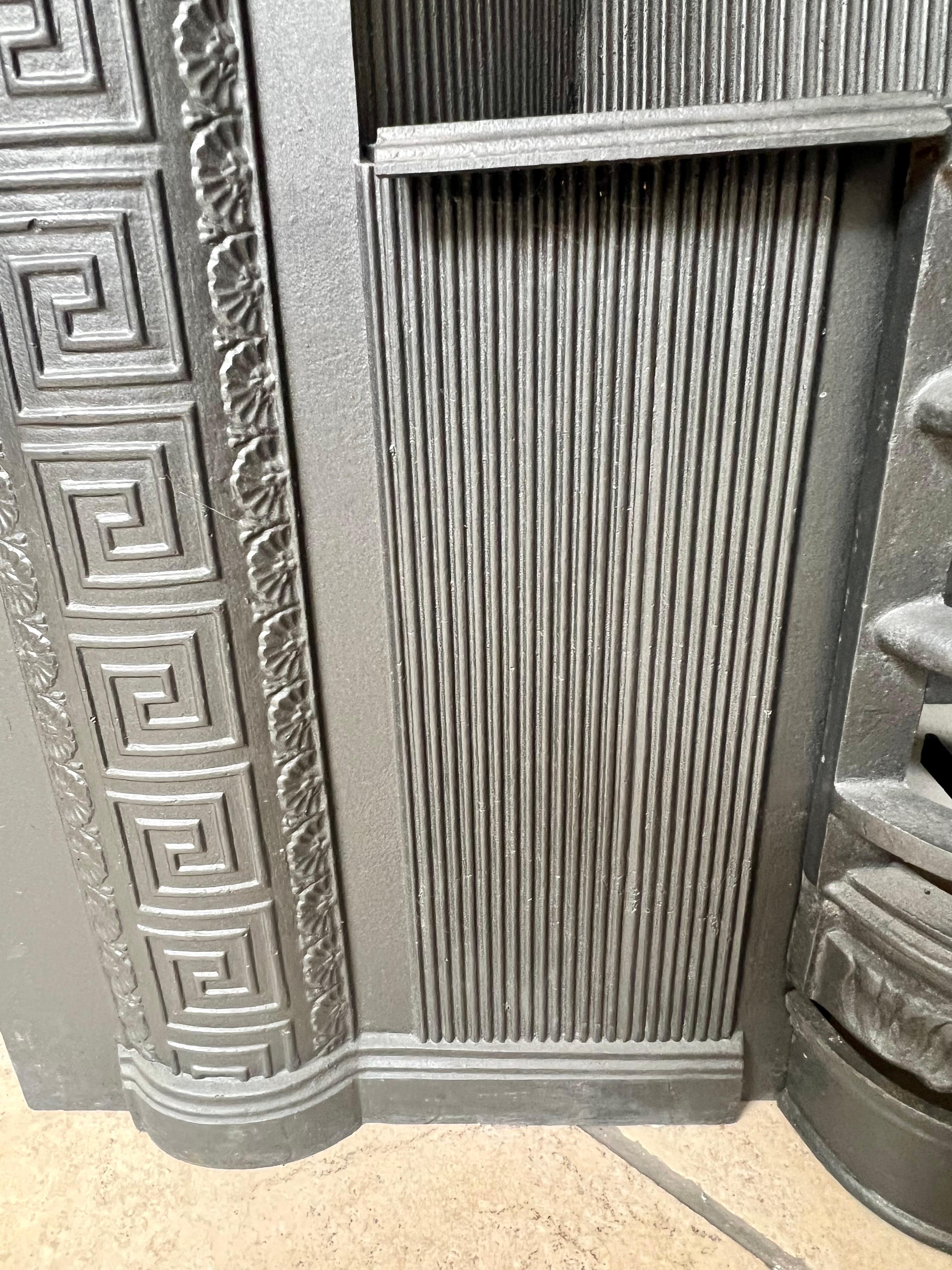 Georgian Style Hob Grate Blackened Cast-Iron Fireplace Insert 6