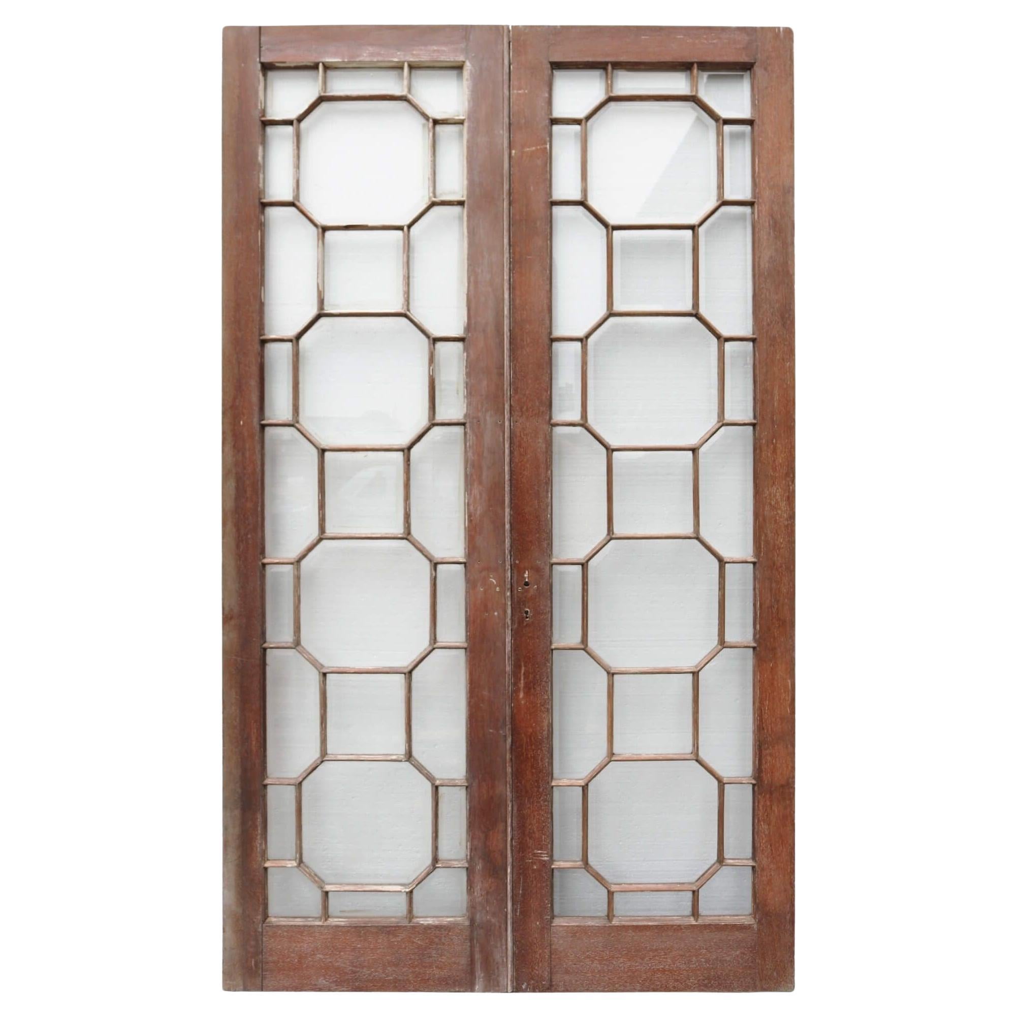 Georgian Style Internal Double Doors with Astral Glazing For Sale