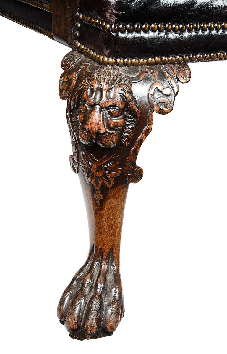 Style Irish Influenced Desk Chair, 19th Century For Sale at