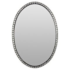 Georgian Style Irish Mirror With Rock Crystal Studded Border