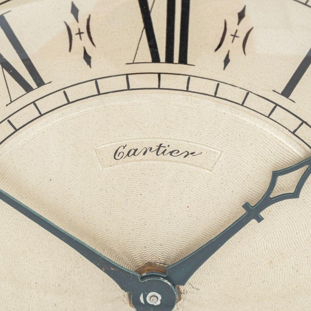 French Georgian Style Mahogany and Brass Mantel Clock For Sale