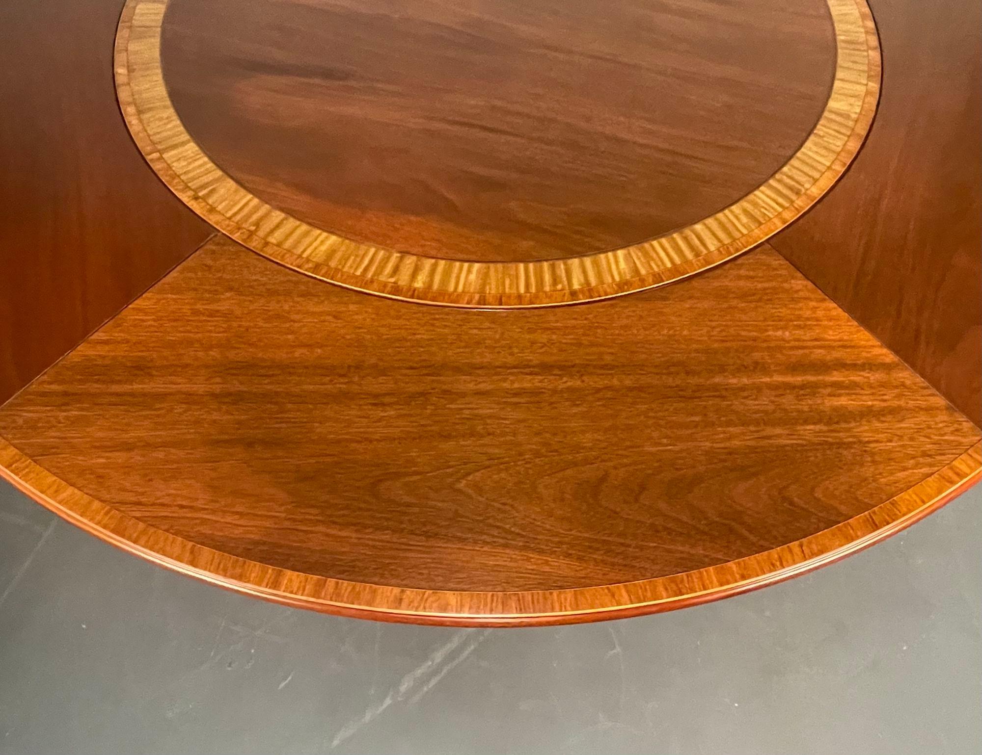 Georgian Style Mahogany Banded Center or Dining Table by William Tillman 5