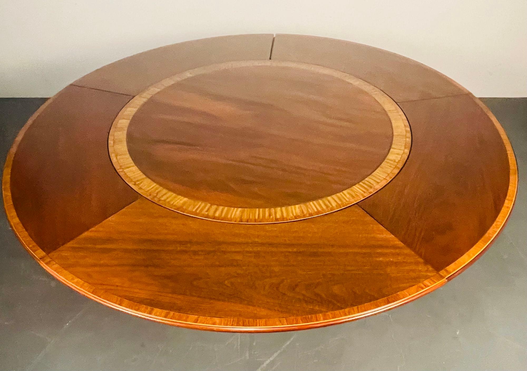 Georgian Style Mahogany Banded Center or Dining Table by William Tillman 6