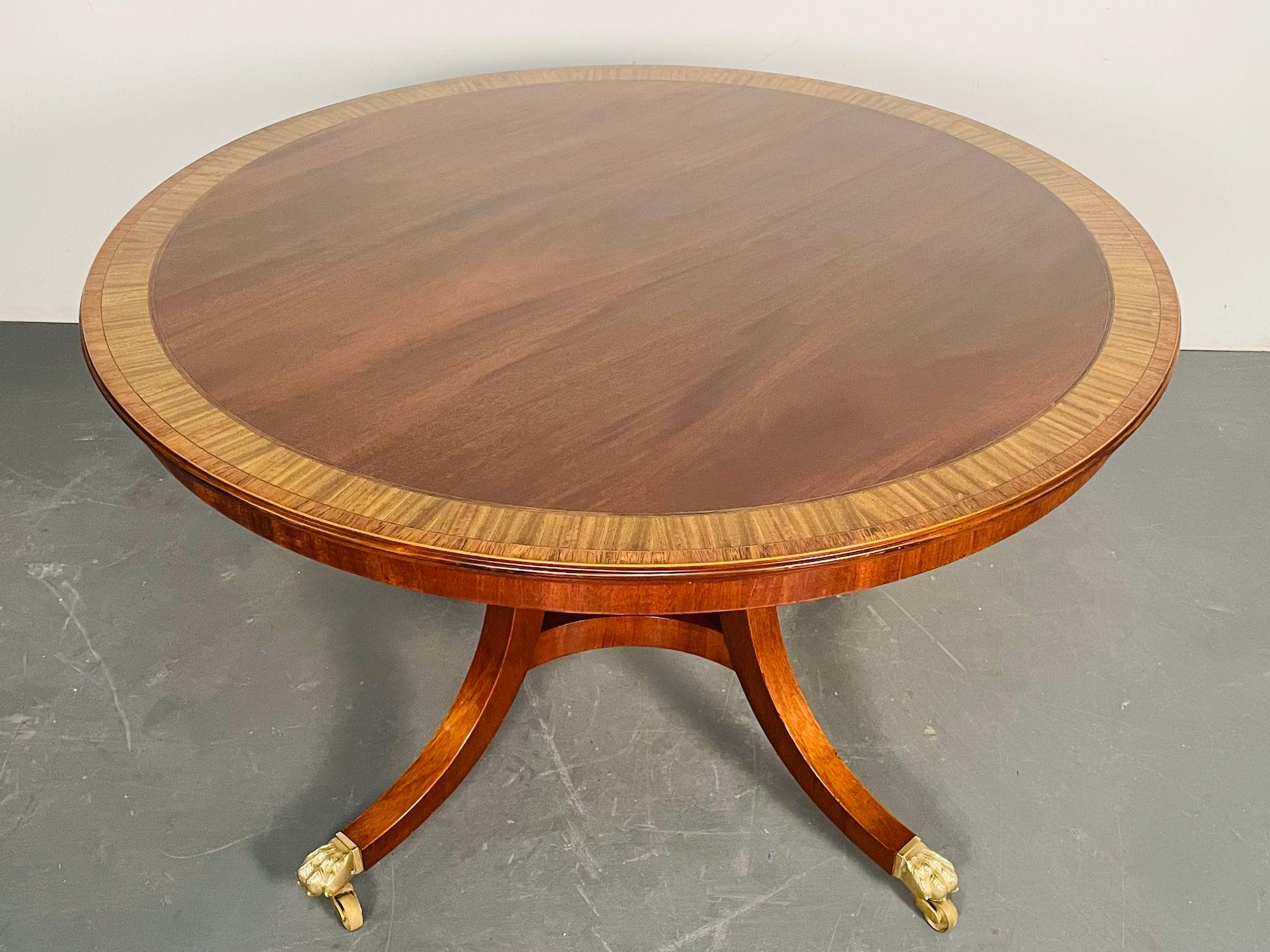 Georgian Style Mahogany Banded Center Dining Table, By William Tillman, Fully Refinished with Leaves


William Tillman mahogany and satinwood banded dining or center table having five leaves. This fully refinished dining table manufactured by one of