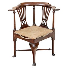 Antique Georgian Style Mahogany Corner Chair