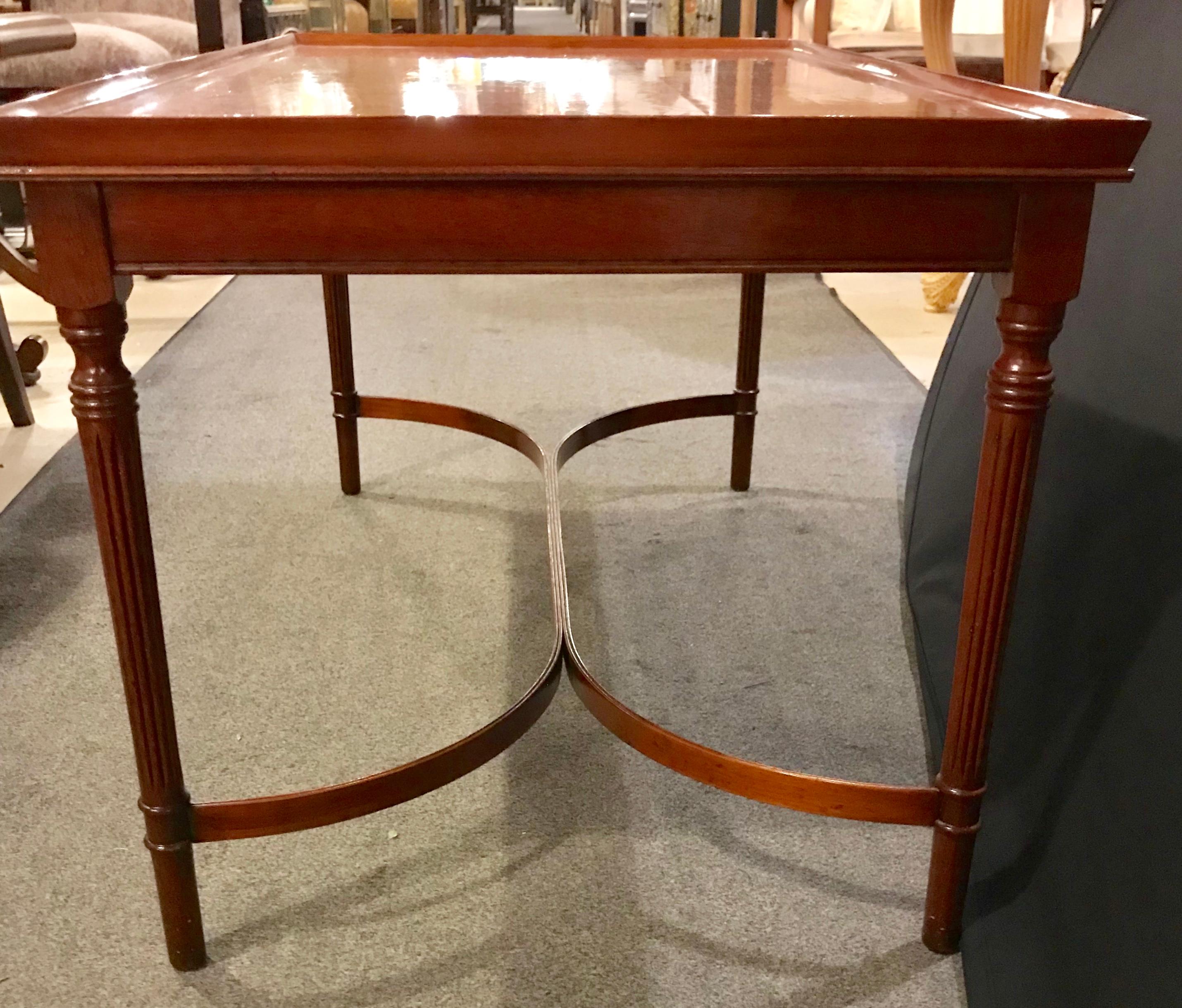 20th Century Georgian Style Mahogany Custom Quality Coffee or Low Table