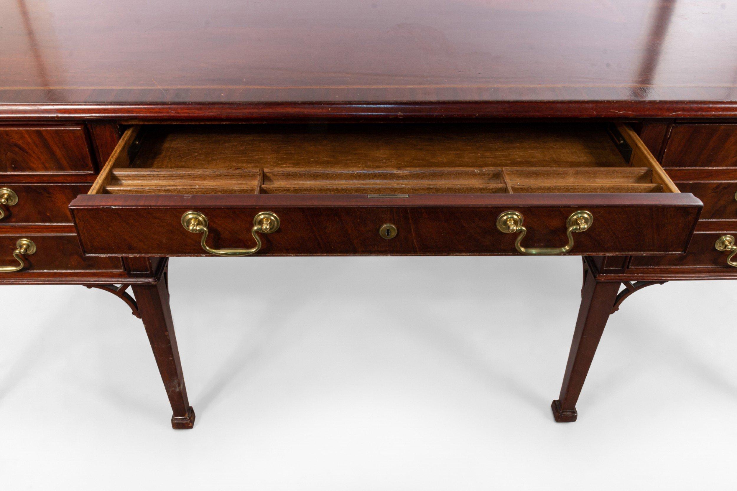 English Georgian Style Mahogany Desk