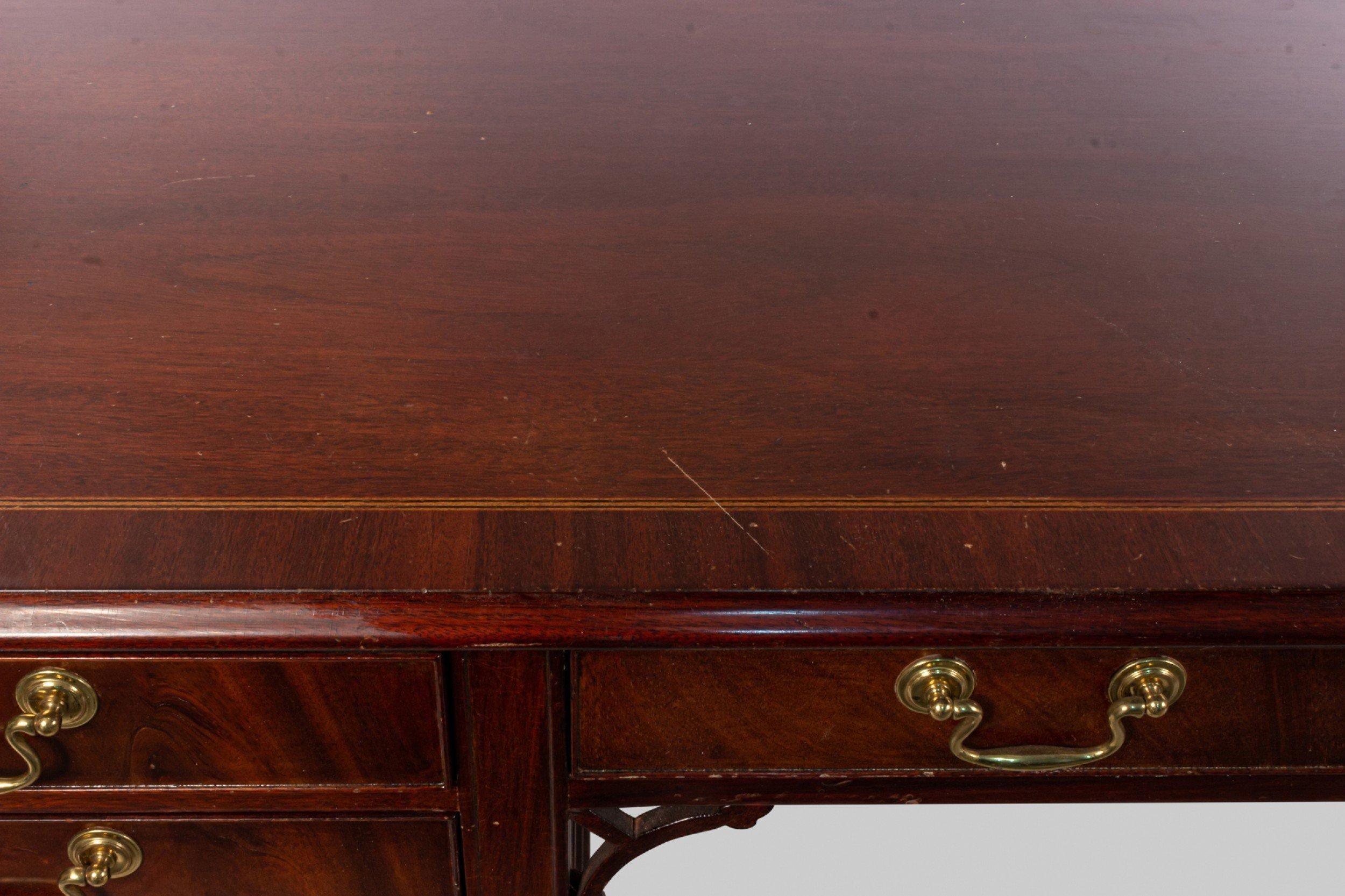 20th Century Georgian Style Mahogany Desk