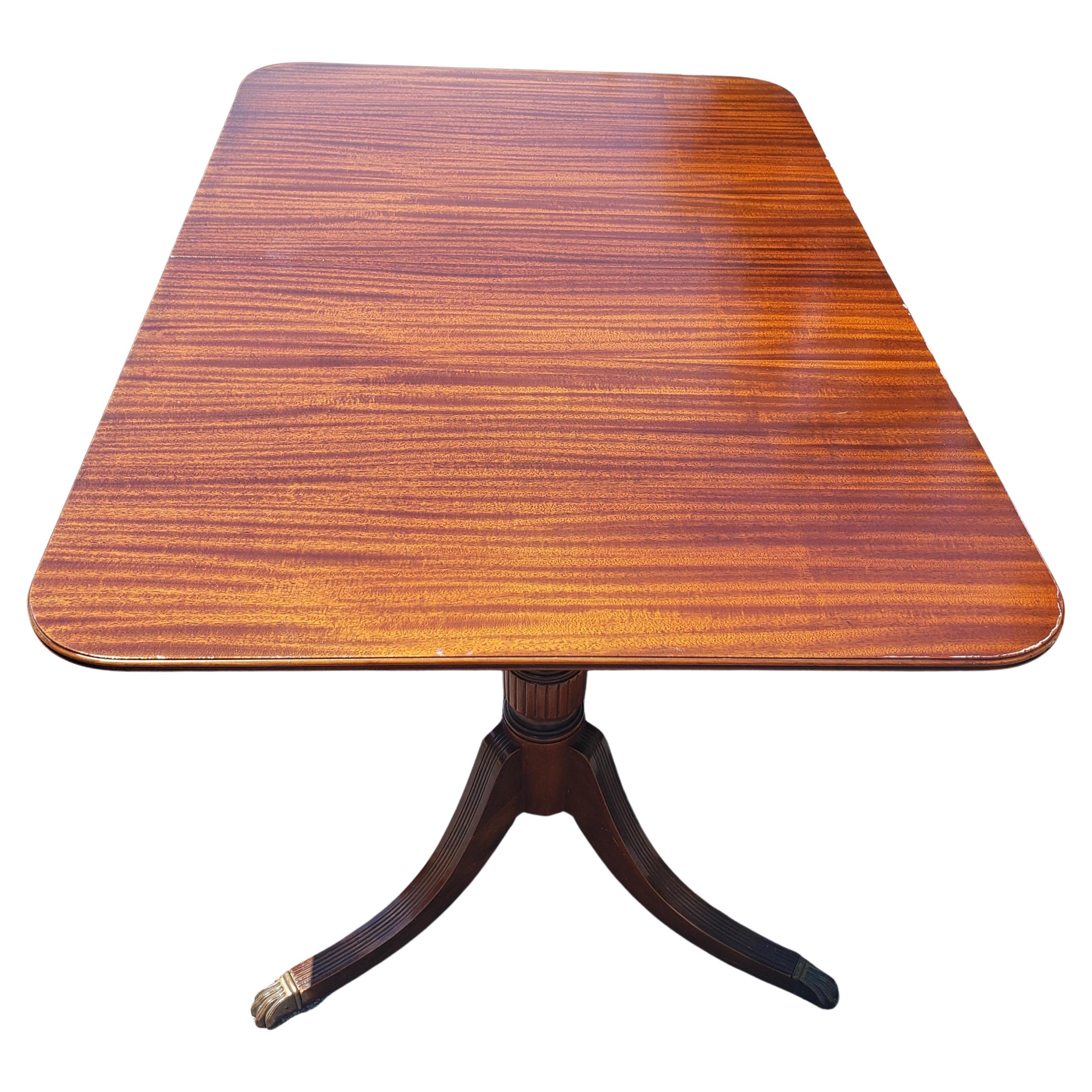 Georgian Style Mahogany Double Pedestal Dining Table For Sale 1