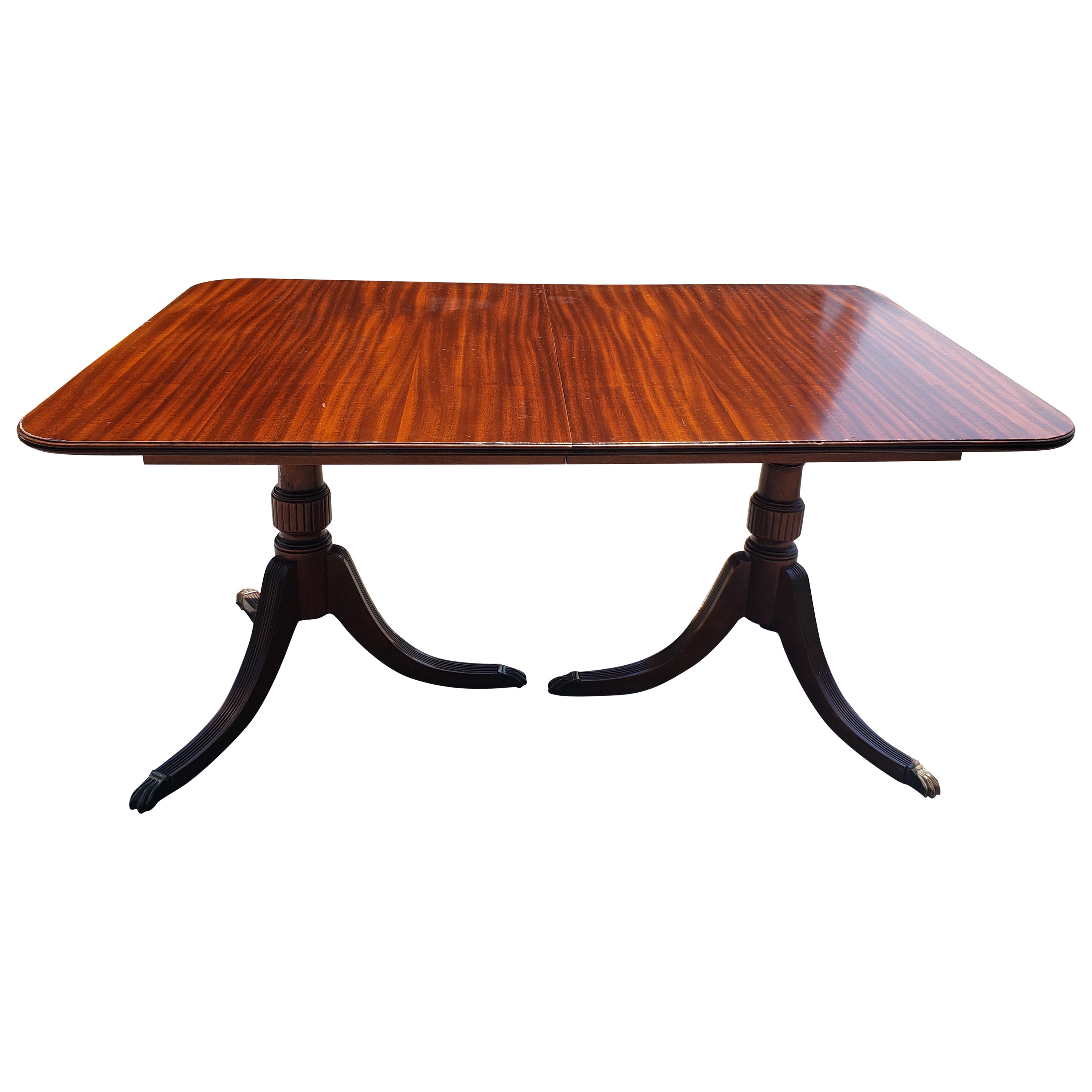 Georgian Style Mahogany Double Pedestal Dining Table