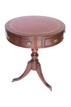 Georgian Style Mahogany Drum Table