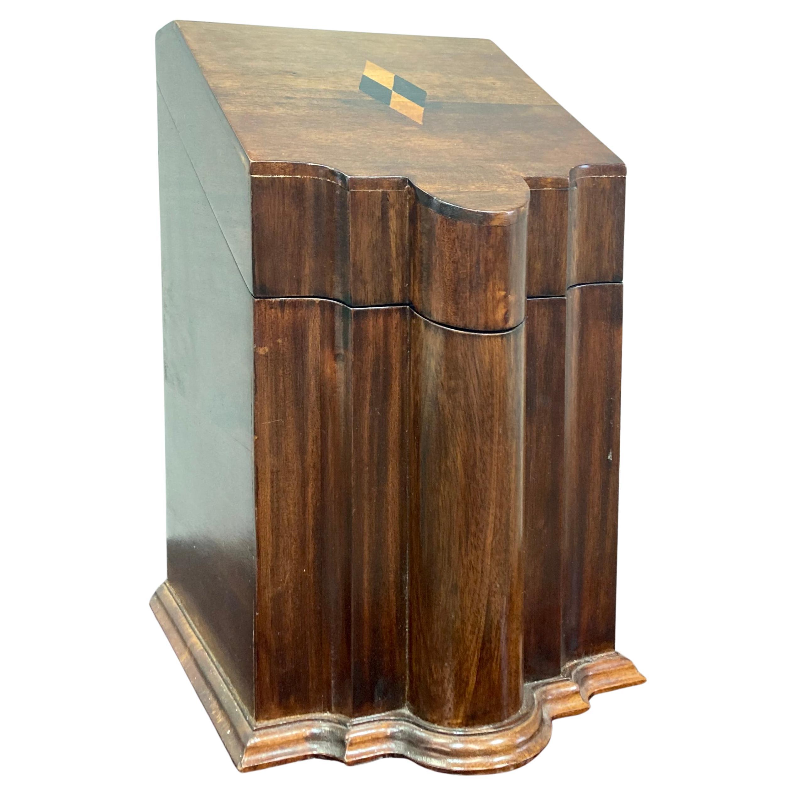 Georgian Style Mahogany Knife Box For Sale