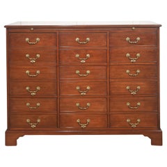Georgian Style Mahogany Nine-Drawer Filing Cabinet