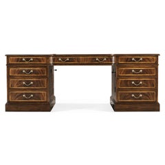 Georgian Style Mahogany Partners Desk