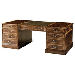 Georgian Style Mahogany Partners Desk