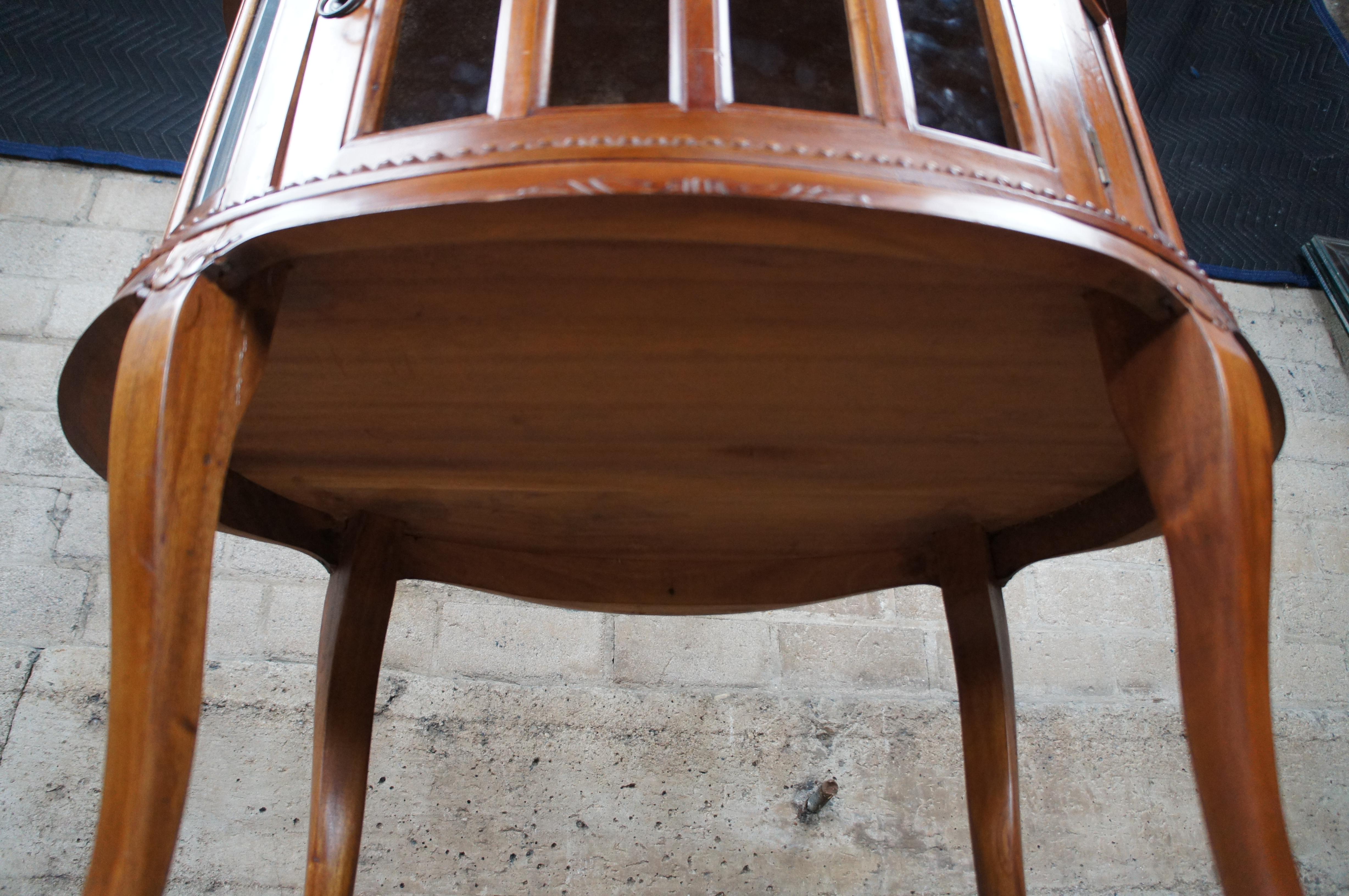Georgian Style Mahogany Tea Chocolate Table Curio Vitrine Display Cabinet Tray 7
