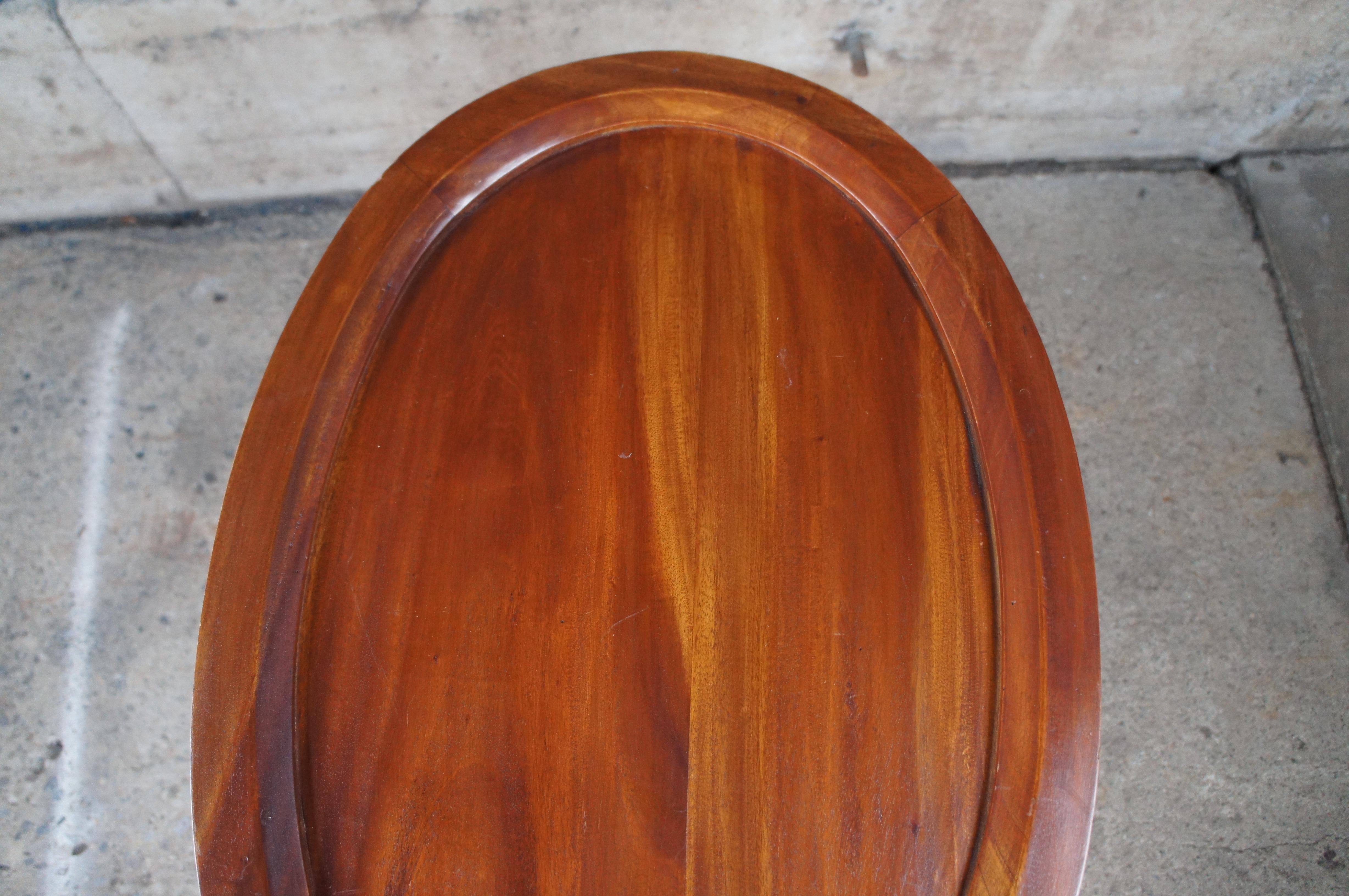 20th Century Georgian Style Mahogany Tea Chocolate Table Curio Vitrine Display Cabinet Tray