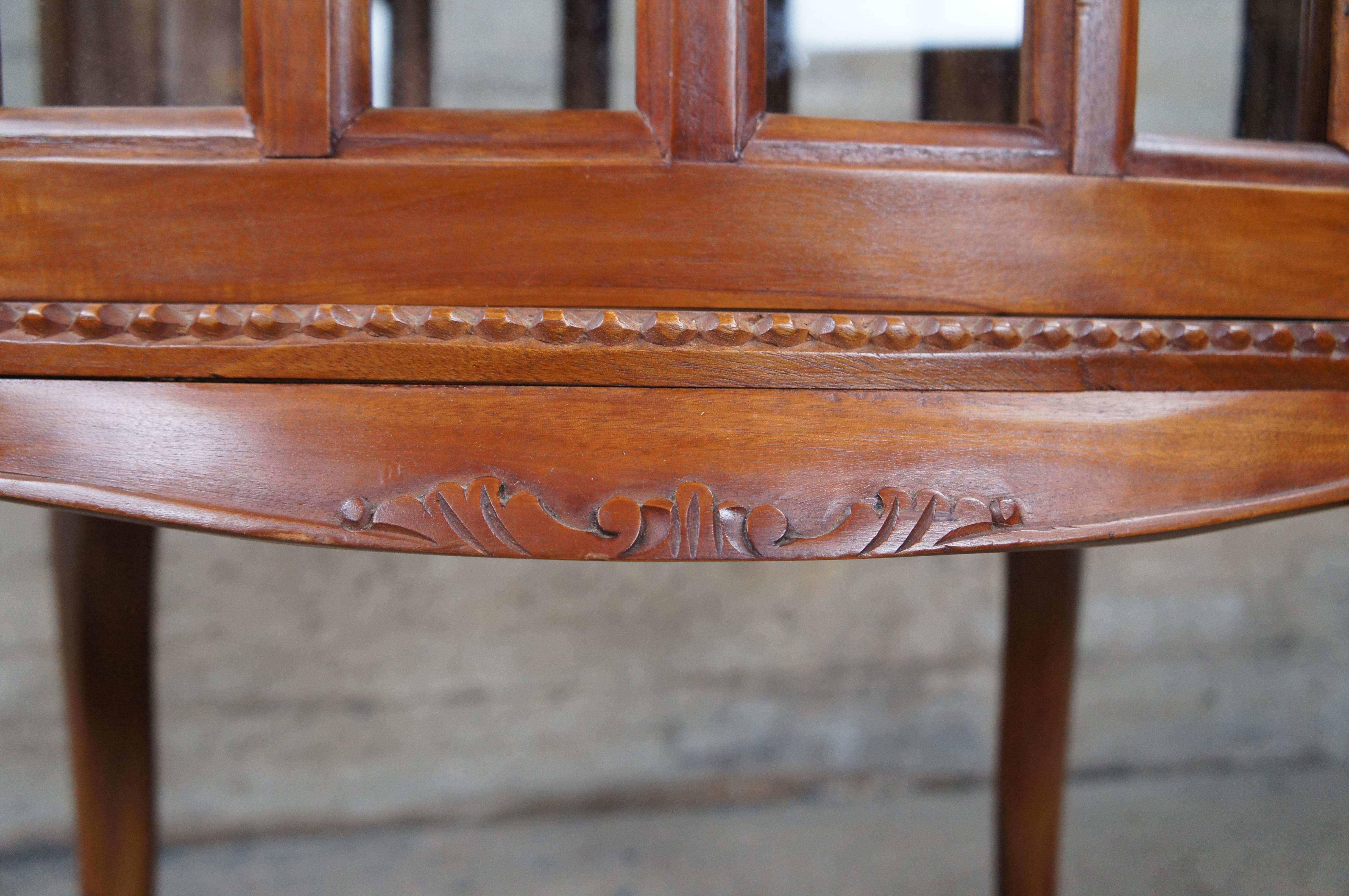 Georgian Style Mahogany Tea Chocolate Table Curio Vitrine Display Cabinet Tray 4