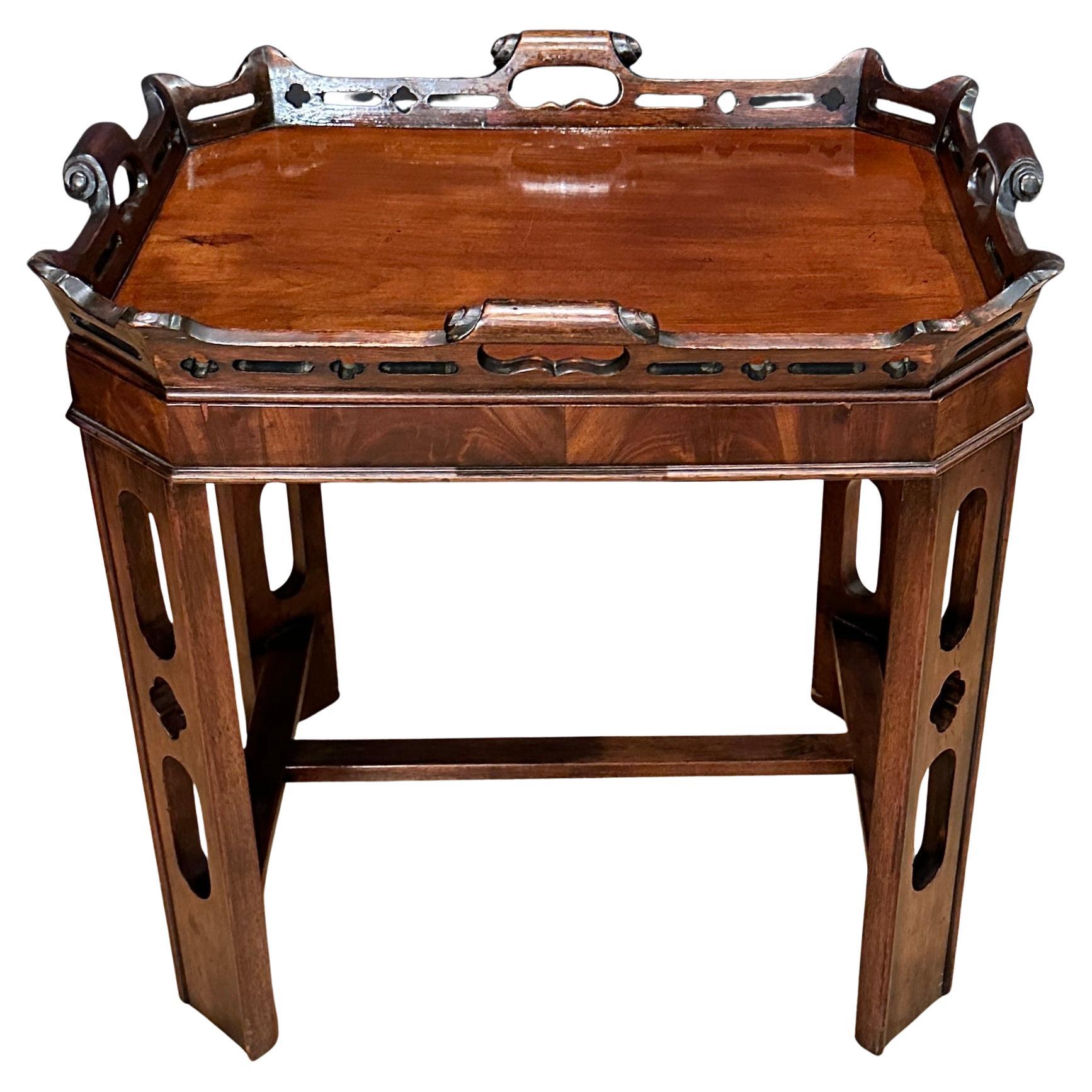 Georgian Style Mahogany Tray Table