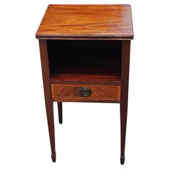 Georgian Style Mahogany Two-Tier Single Drawer BedSide Table