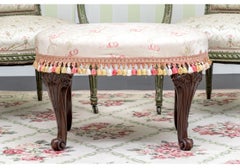 Georgian Style Mahogany Upholstered Bench