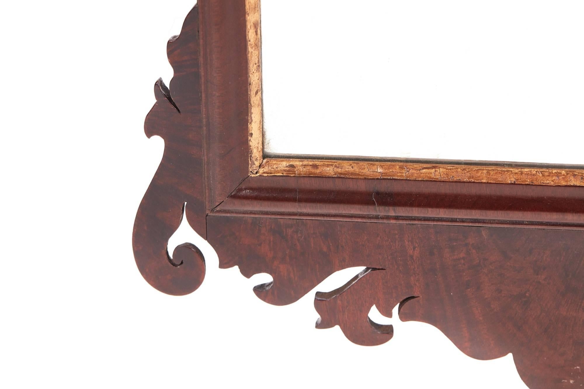 Georgian Style Mahogany Wall Mirror In Excellent Condition For Sale In Stutton, GB