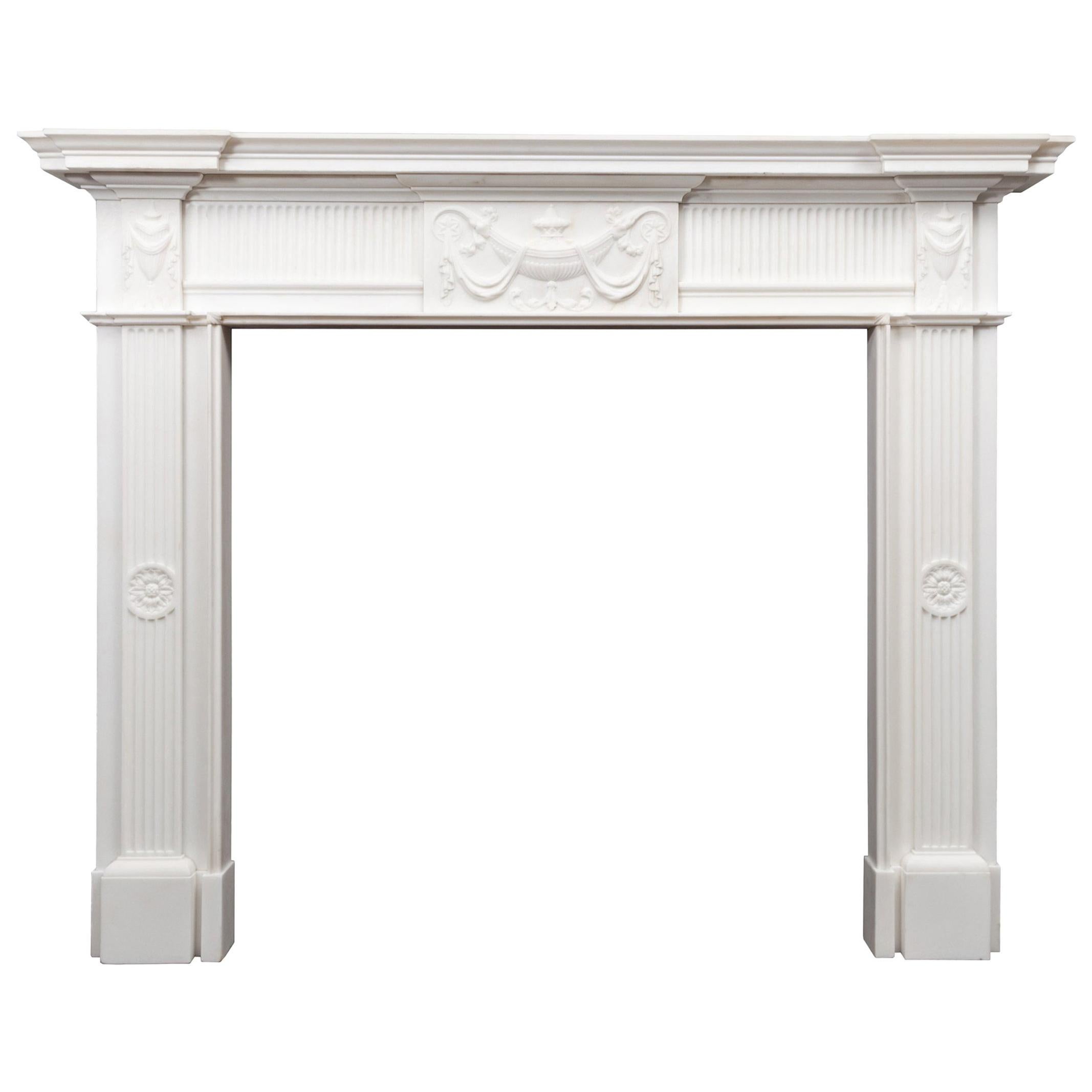 Georgian Style Marble Fireplace by Ryan & Smith For Sale