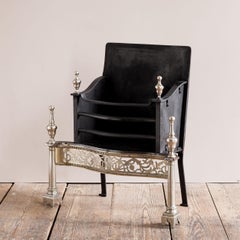 Georgian Style Nickel and Steel Fire Grate