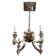 Georgian Style Nickel Plated Chandelier