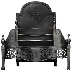 Antique Georgian Style Polished Steel Firebasket
