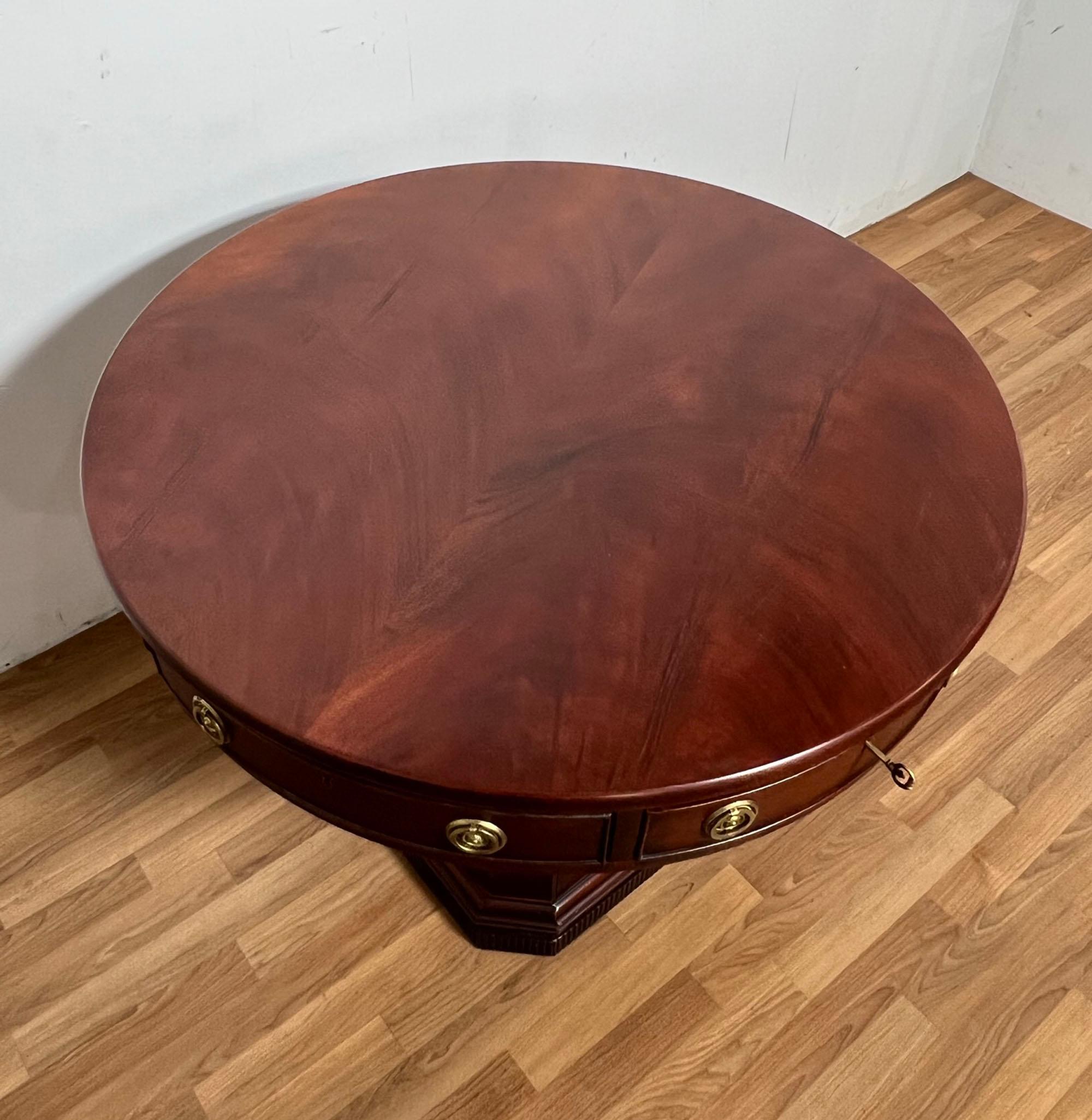 Unknown Georgian Style Ralph Lauren Mahogany Rent or Center Table, Circa 1990s
