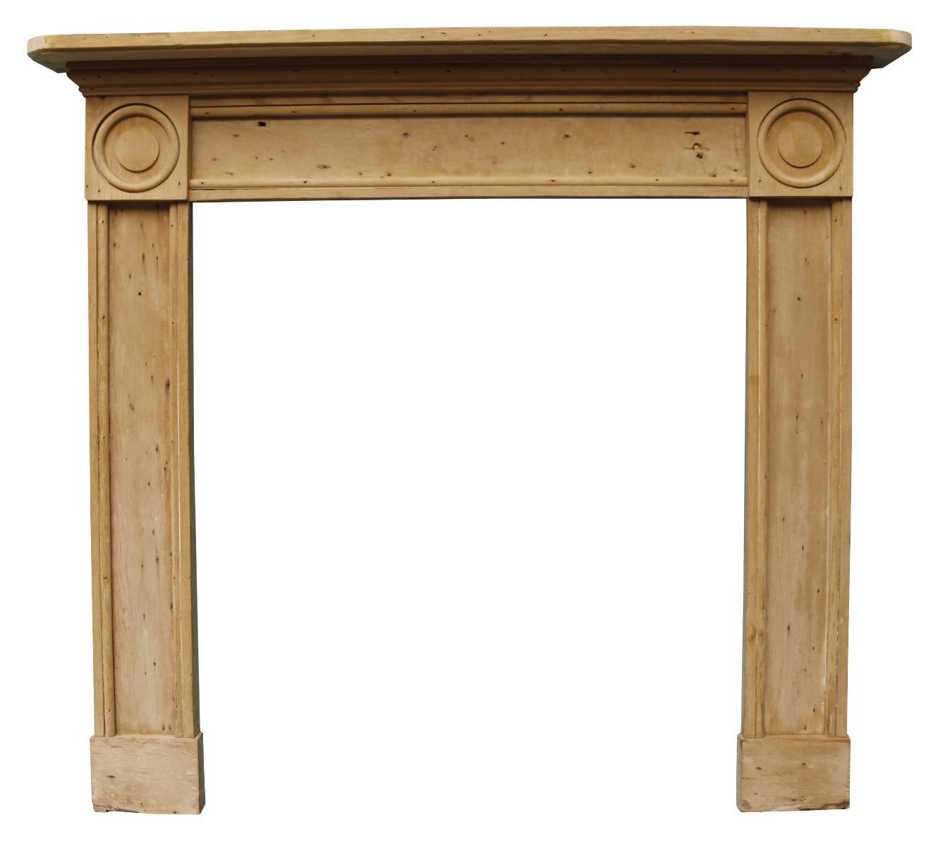 A late Georgian Bulls-eye style fire surround, reclaimed a farmhouse in Norfolk.

We have two of these surrounds available.

Additional dimensions:

Opening height 96.5 cm

Opening width 86.5 cm

Width between outside of the foot blocks