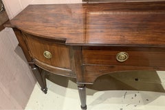 Georgian Style Rosewood Sideboard with Reeded Legs