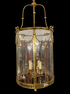 Georgian Style Round Hall Lantern, 20th Century