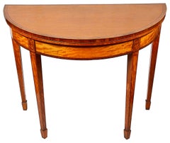 Georgian style Satinwood card table, circa 1900