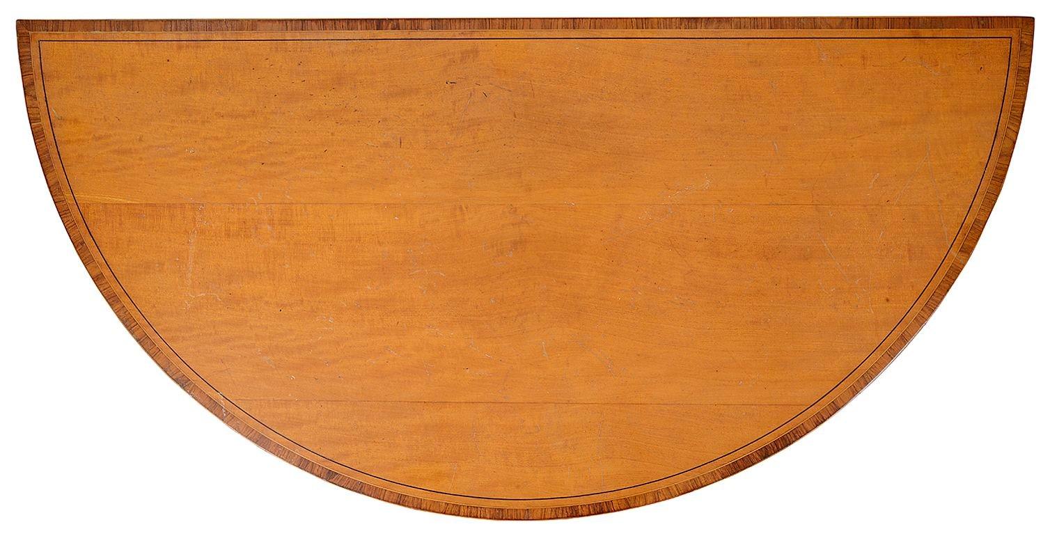 Veneer Georgian style Satinwood card table, circa 1900 For Sale