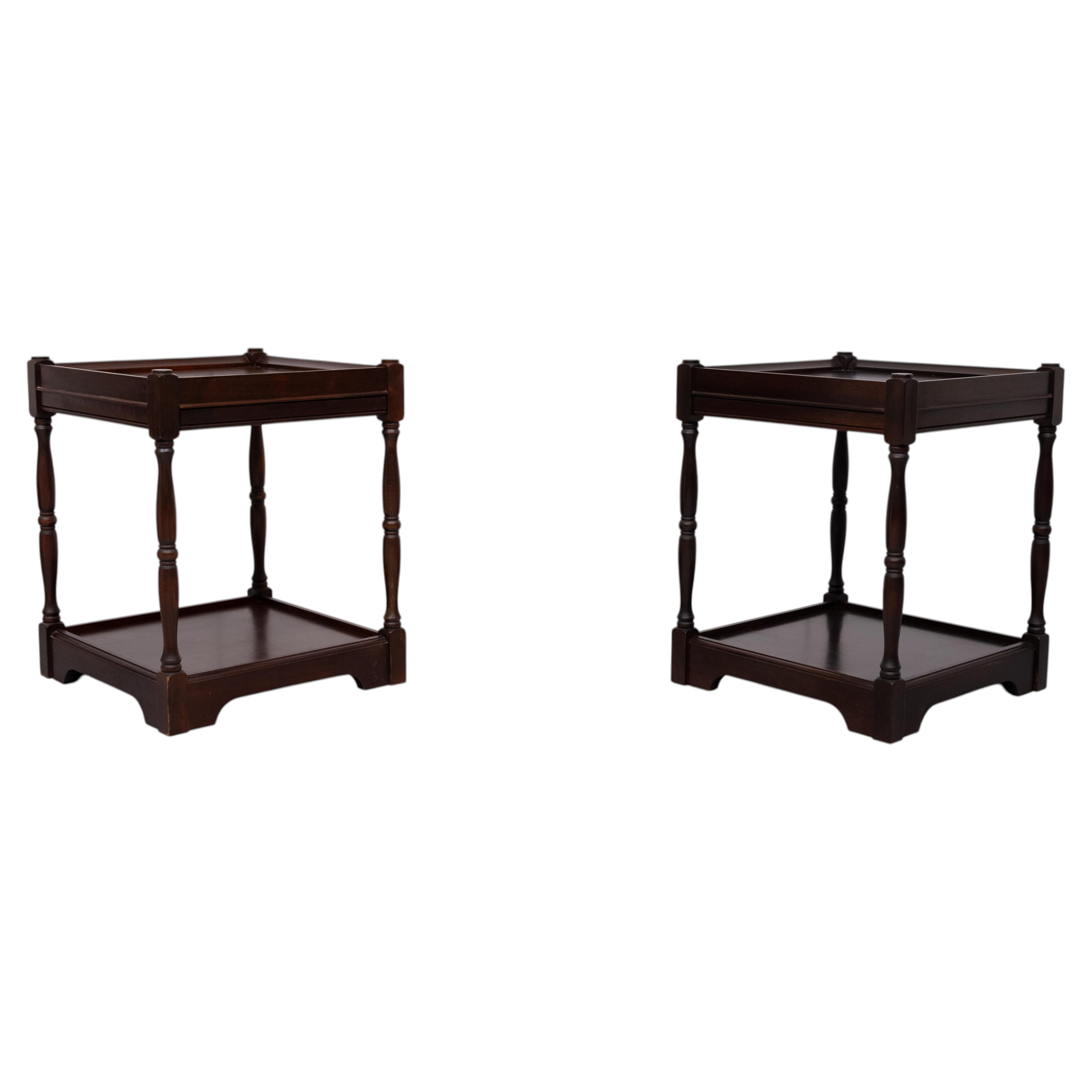 Georgian style set Mahogany night stands sofa tables .England