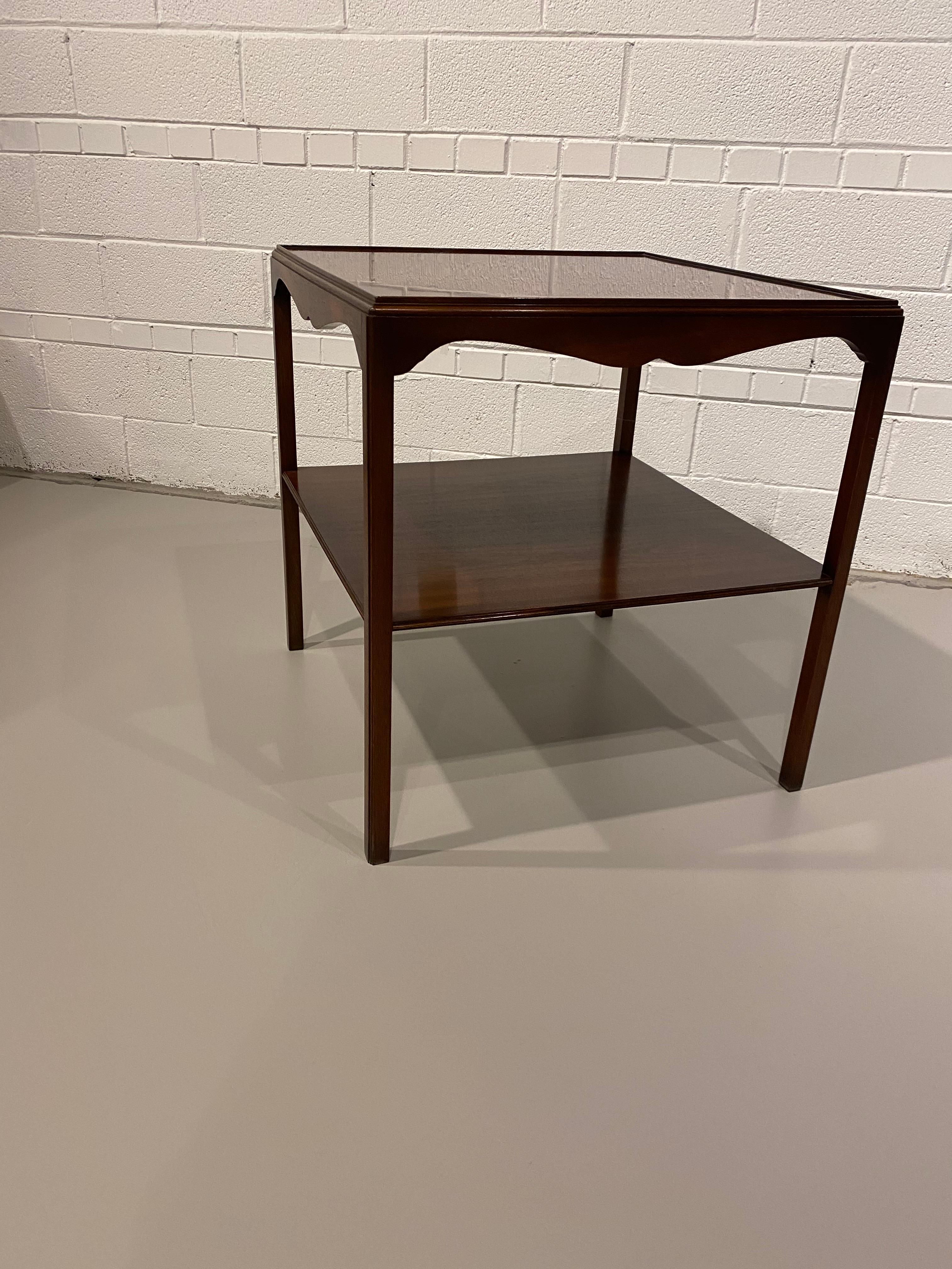 Georgian Style Side Table, Mahogany, English by Bevan Funnel, Two Tiers For Sale 6