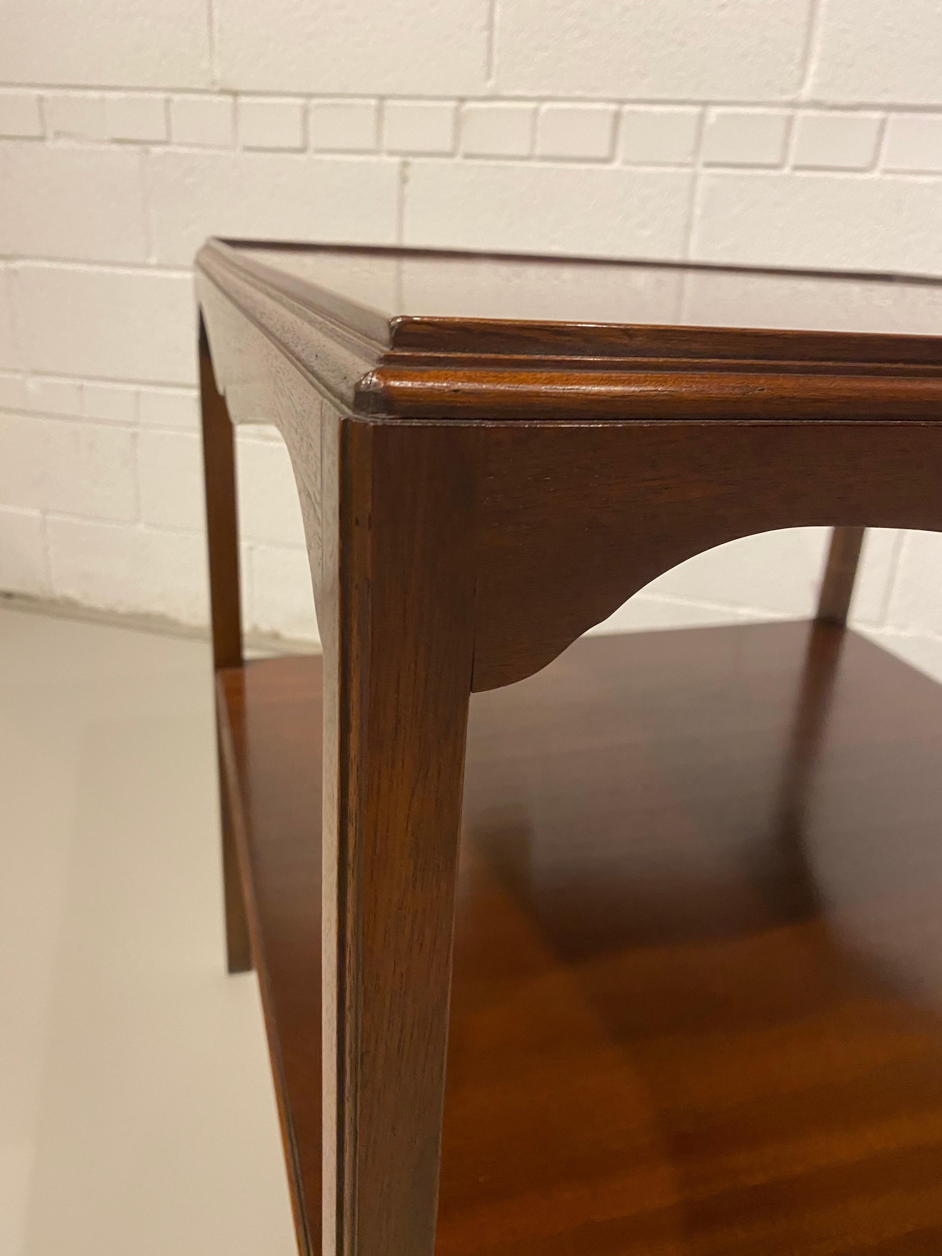 Georgian Style Side Table, Mahogany, English by Bevan Funnel, Two Tiers For Sale 7