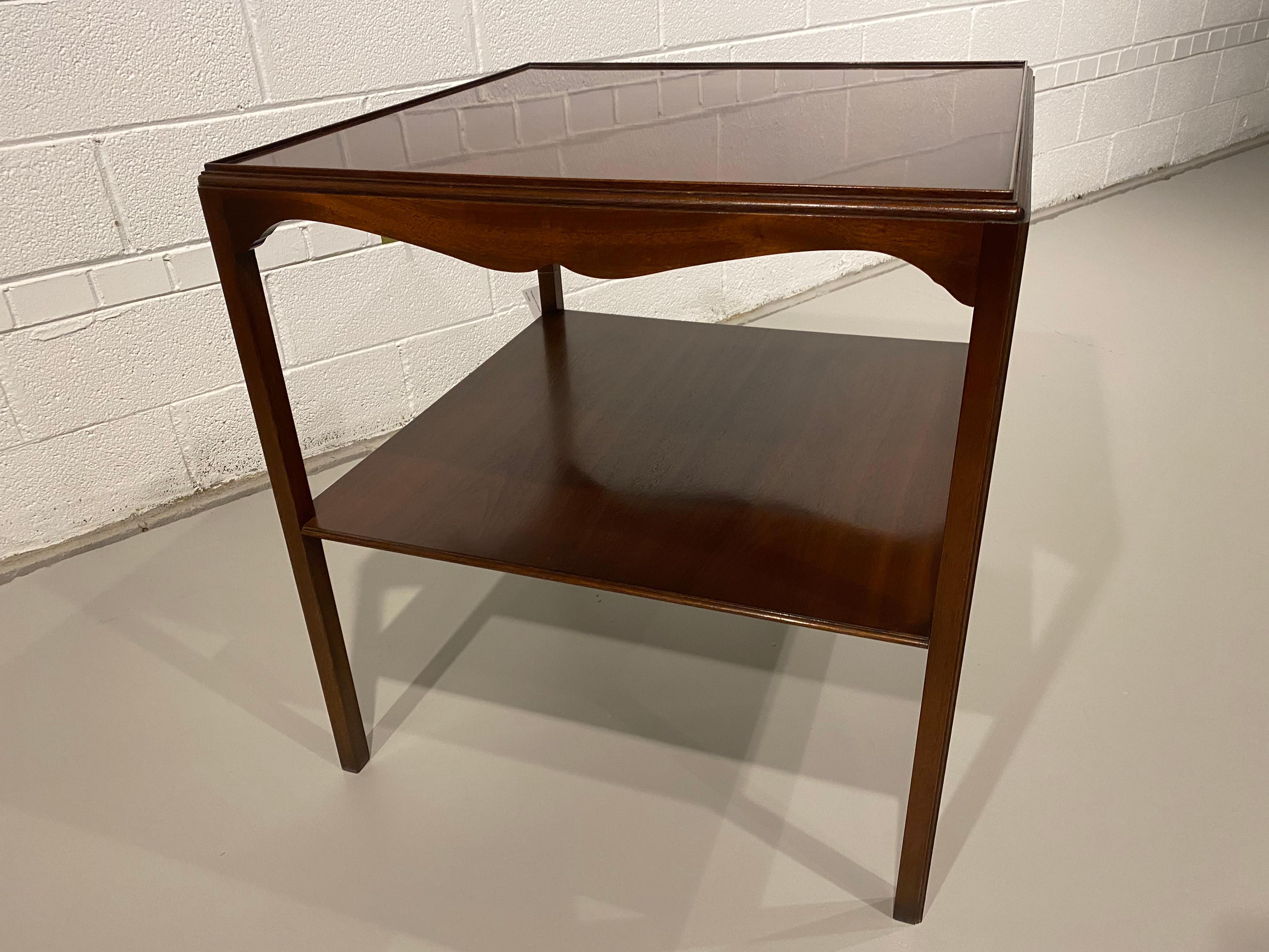 Georgian Style Side Table, Mahogany, English by Bevan Funnel, Two Tiers In Good Condition For Sale In Toronto, CA