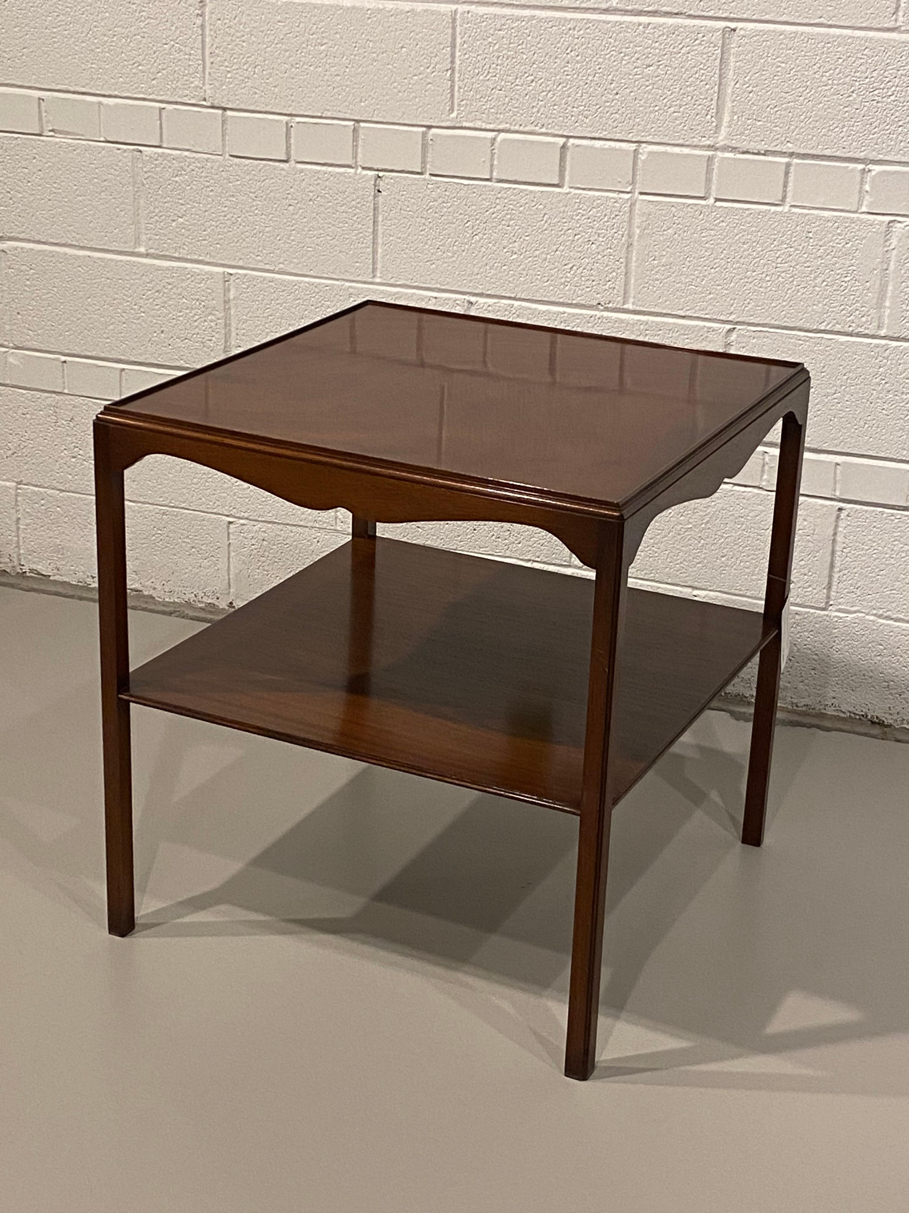 Georgian Style Side Table, Mahogany, English by Bevan Funnel, Two Tiers For Sale 5