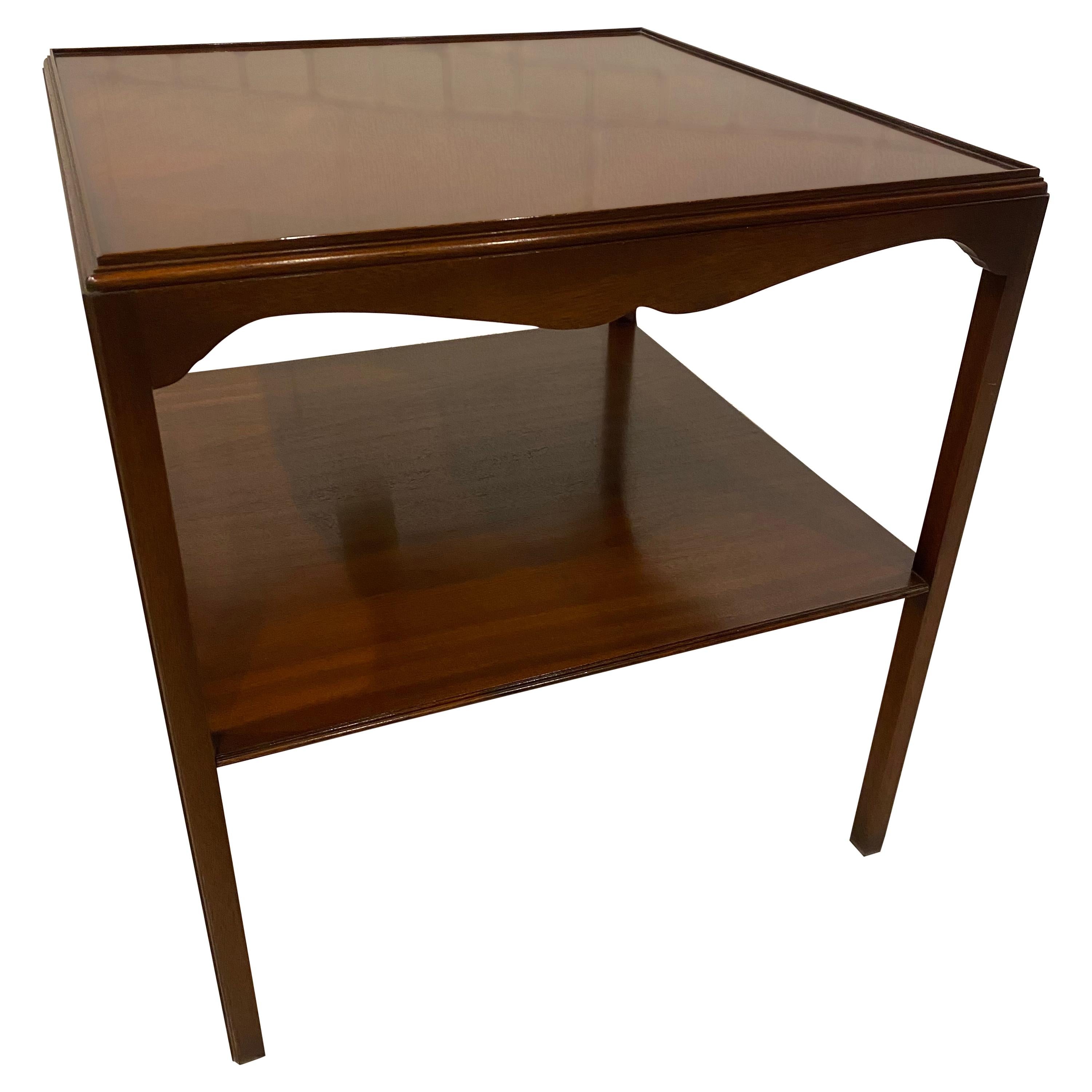 Georgian Style Side Table, Mahogany, English by Bevan Funnel, Two Tiers For Sale