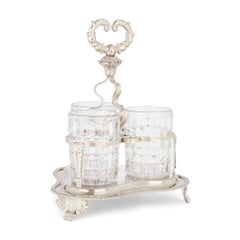 Georgian Style Silver Plated Stand Drinking Glasses Dinner Table