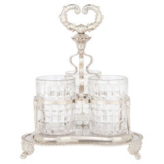 Georgian Style Silver Plated Stand Drinking Glasses Dinner Table