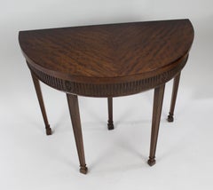 Georgian Style Solid Mahogany Demilune Side Table