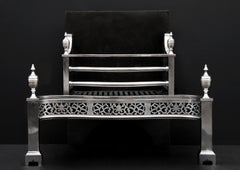 Georgian Style Steel Firegrate with Pierced Fret
