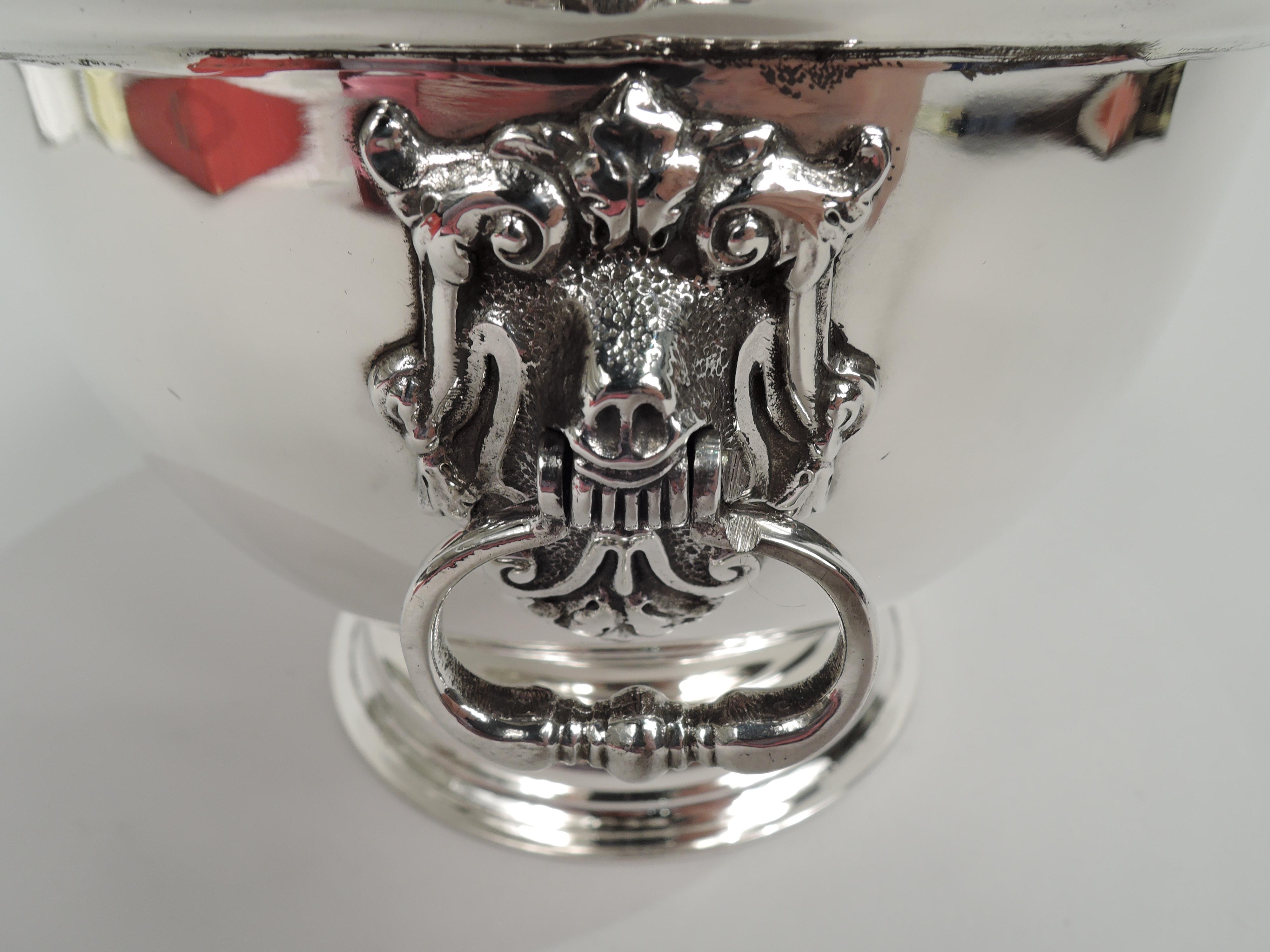 Georgian-Style Sterling Silver Footed Trophy Bowl In Excellent Condition In New York, NY
