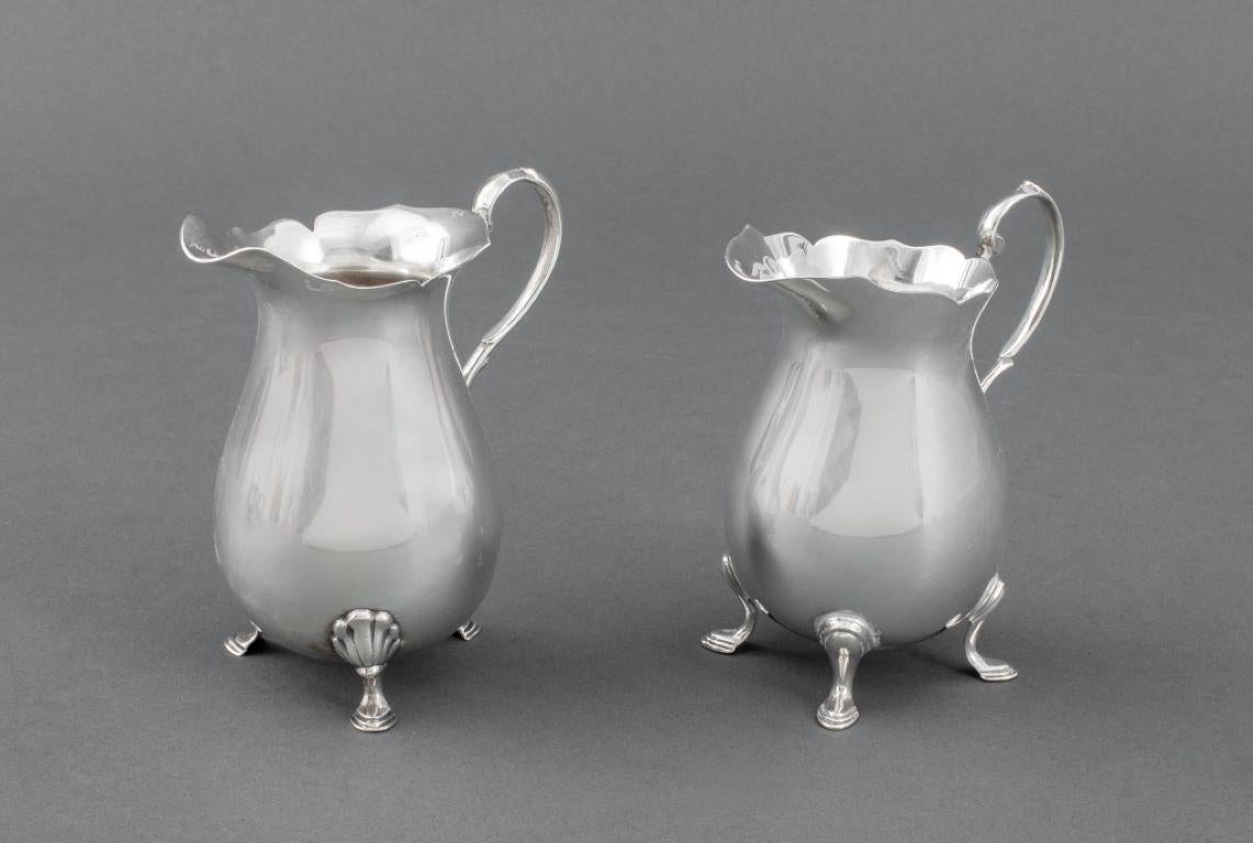 Georgian Style Sterling Silver Tea Articles, 4 In Good Condition For Sale In New York, NY